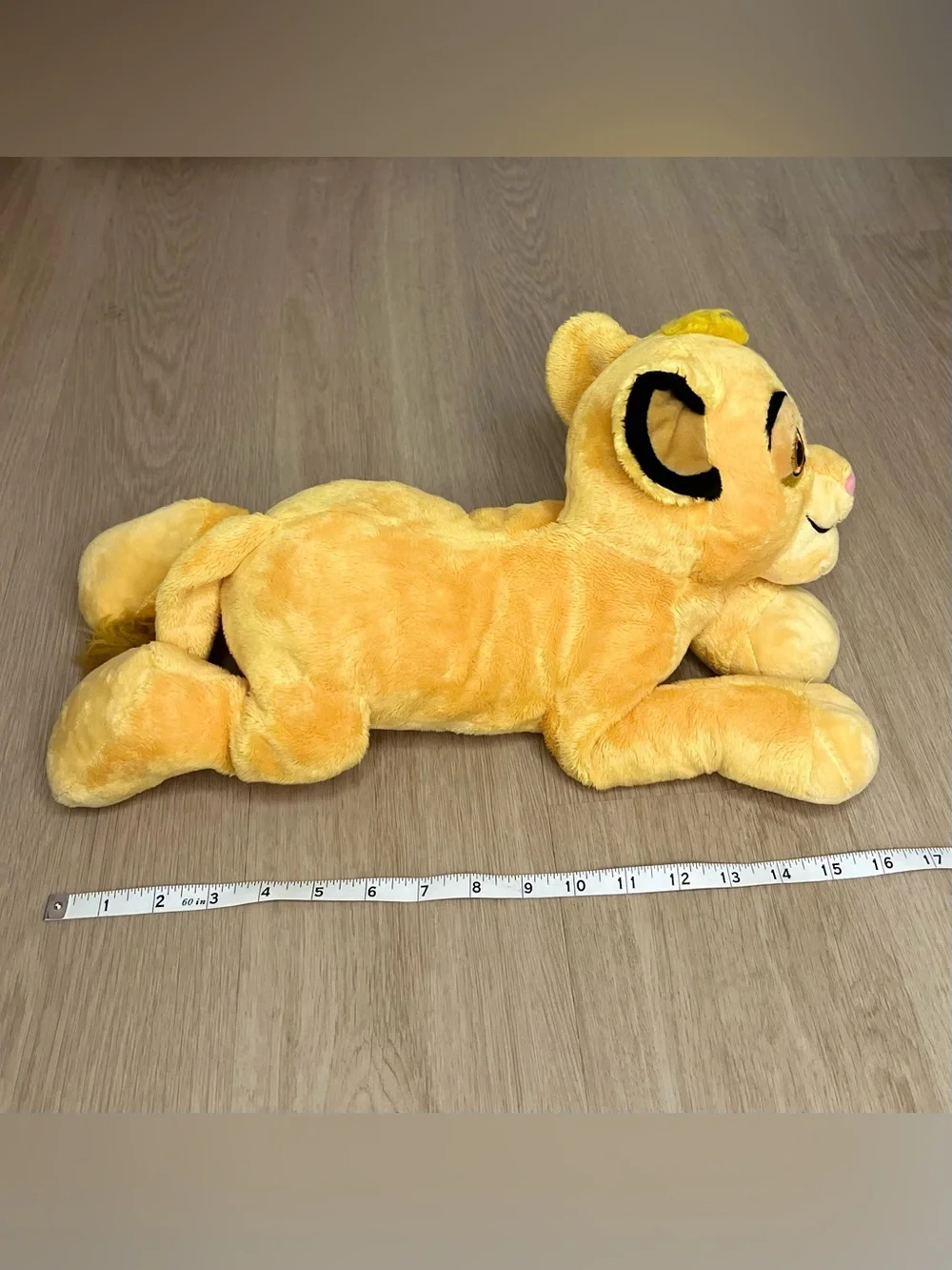 Disney Yellow Simba Cub Plush with Pink Nose - Lion King